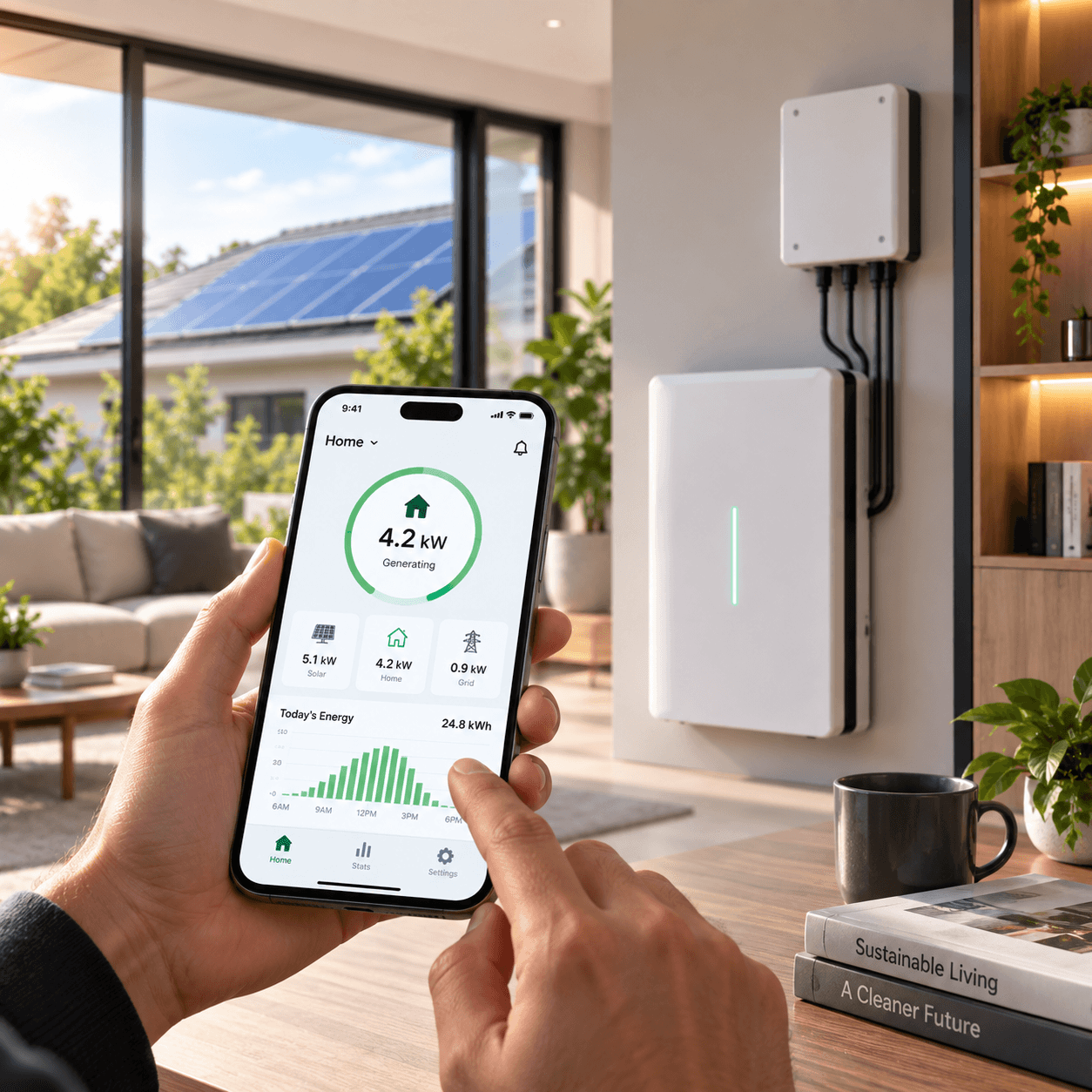 Smart energy dashboard monitoring real-time power consumption